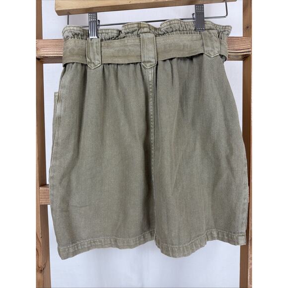 NWT Dear John Another Love Khaki Pockets Button Zip Mini Skirt #1204 Size XS - Picture 2 of 3
